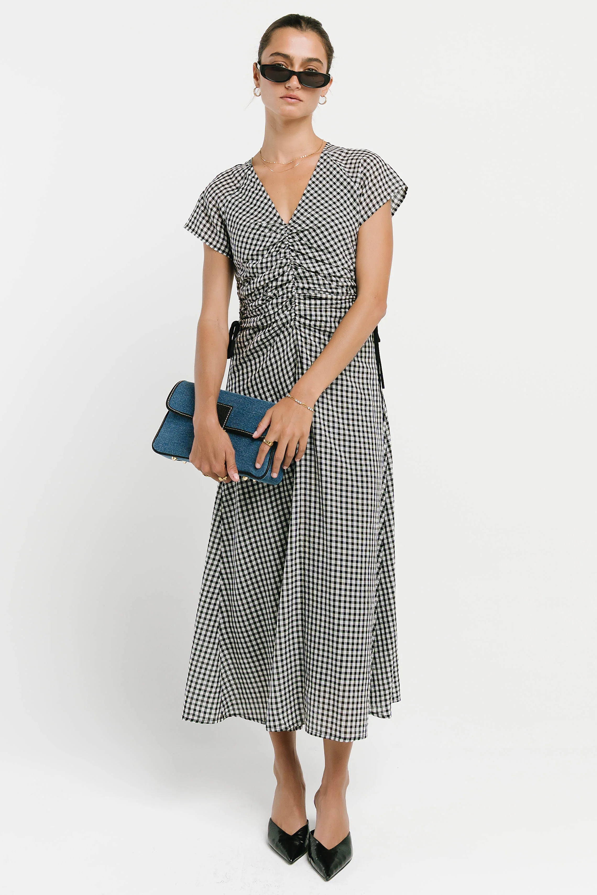 Jacqueline Gingham Midi Dress