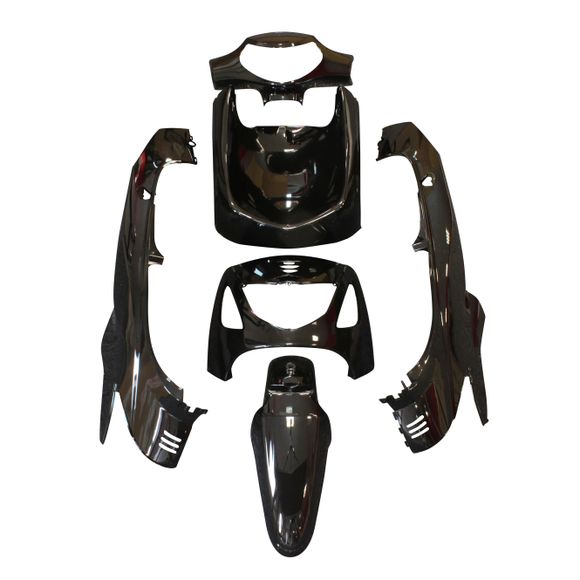 P2r gloss black fairing kit (6 pieces) maxi-scooter - blackHONDA 125 SH 125 (JF09) - 2001 - 2004Ref: 20805