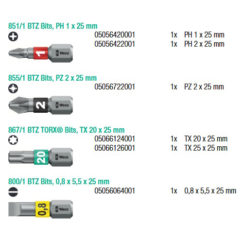 Wera Kraftform Kompakt 28 RA Ratchet with Pouch and 6 Bits