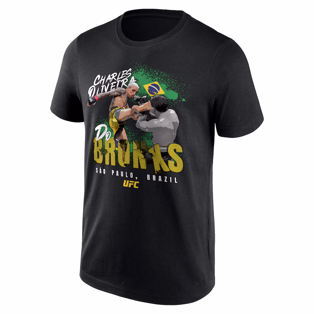 UFC Charles Oliveira Do Bronxs Brazil T-Shirt - Black - Mens