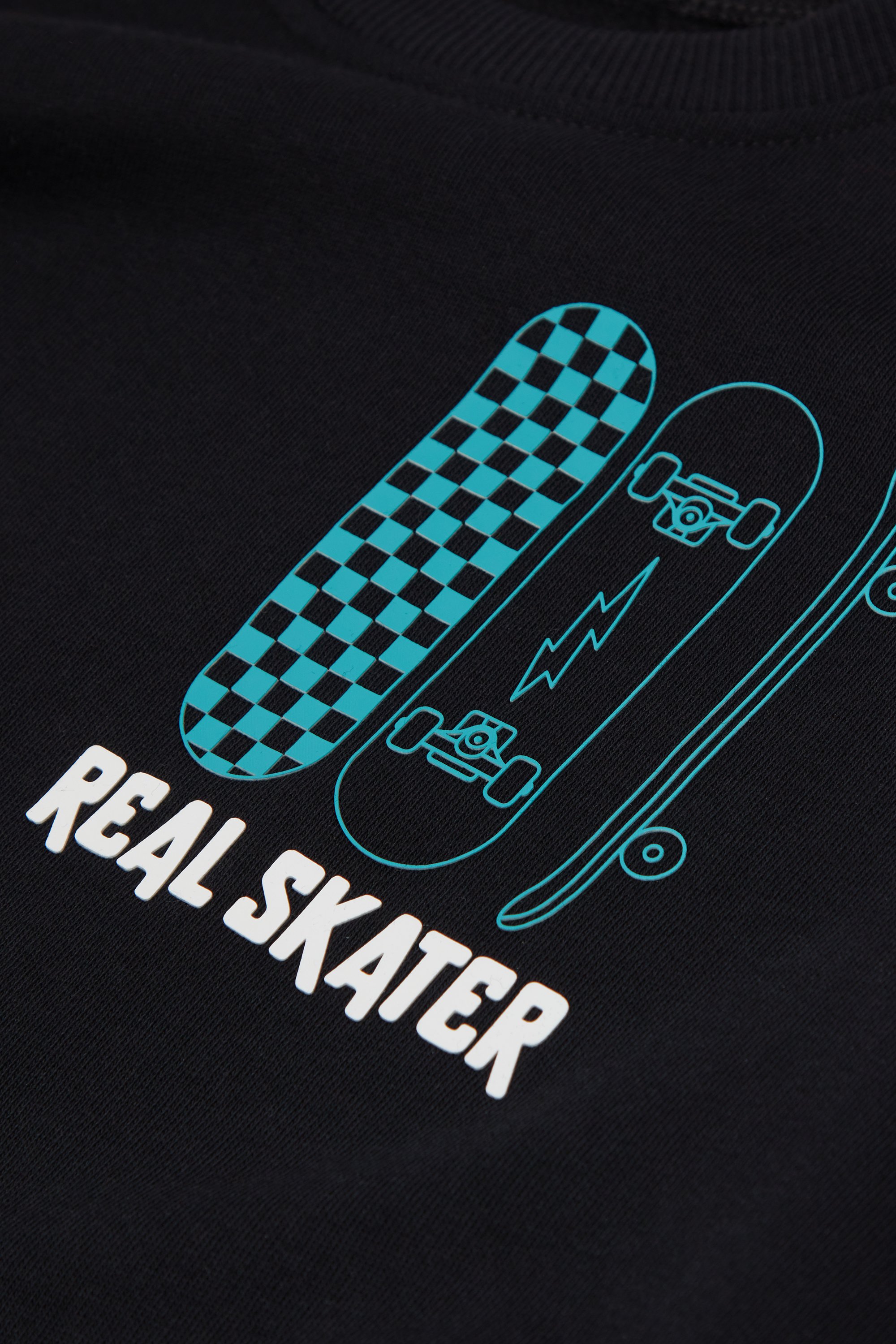 Boys’ Thick Round-Neck Sweatshirt with Print