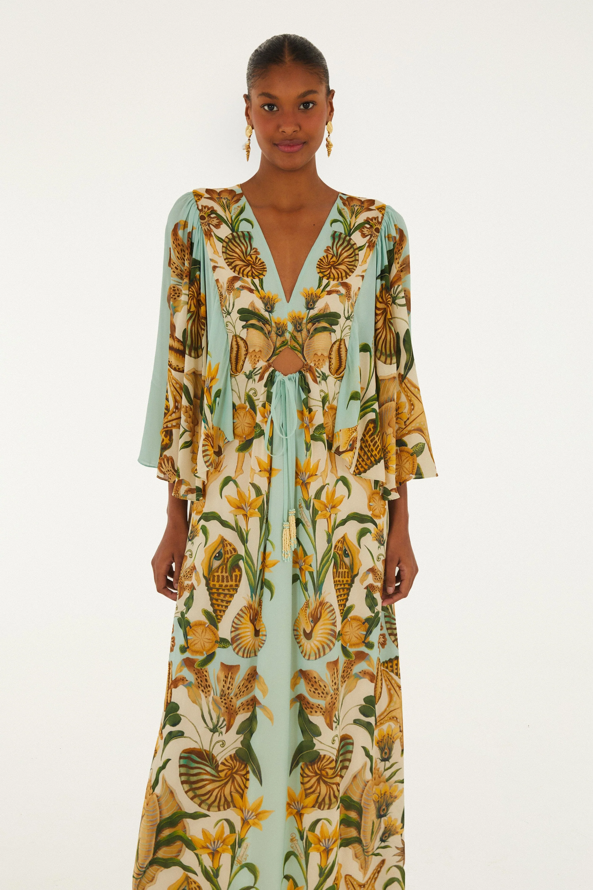 Sand Marine Garden Maxi Dress