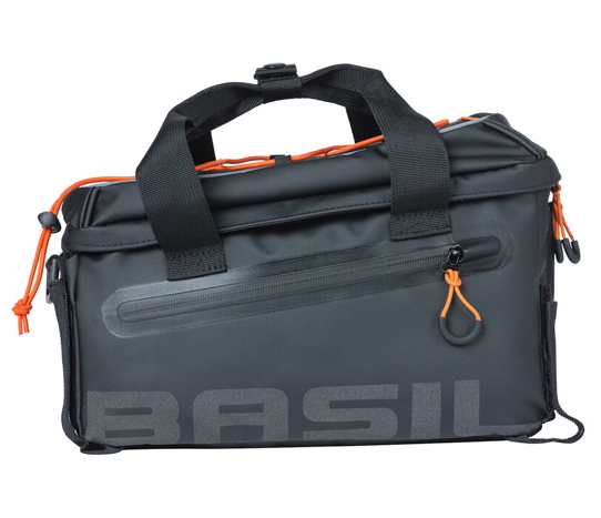 Basil Miles Tarpaulin Trunkbag 7L - black/orange