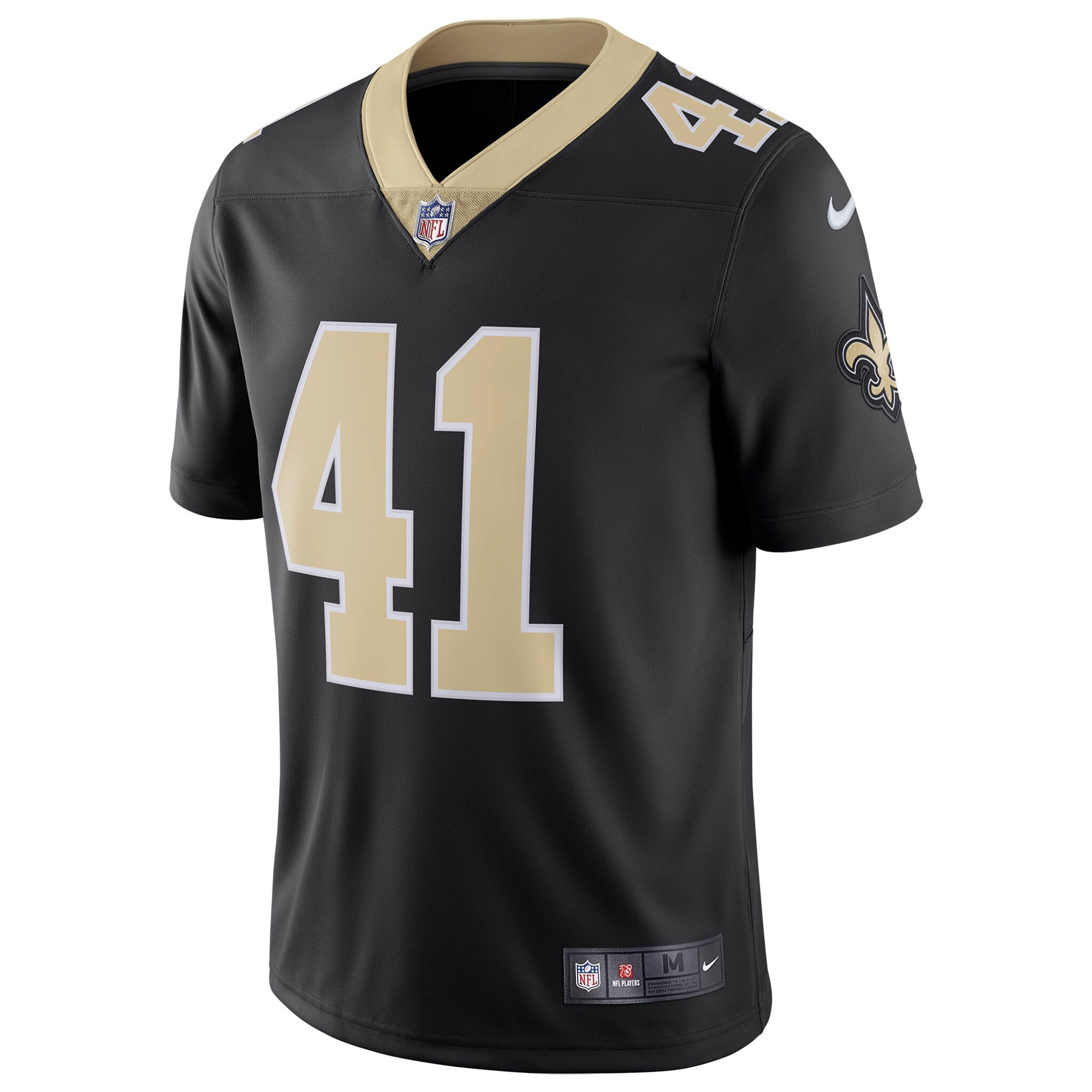 Alvin Kamara #41 New Orleans Saints Nike Vapor Limited NFL Jersey Black