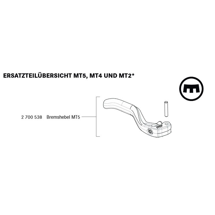 Magura 2-Finger Aluminum Brake Lever for MT5 Disc Brakes as of MY2015 - 2700538 - black