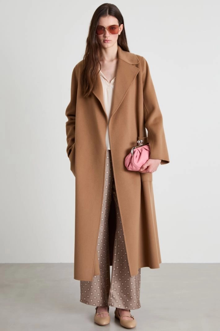 Wool robe coat - CAMEL
