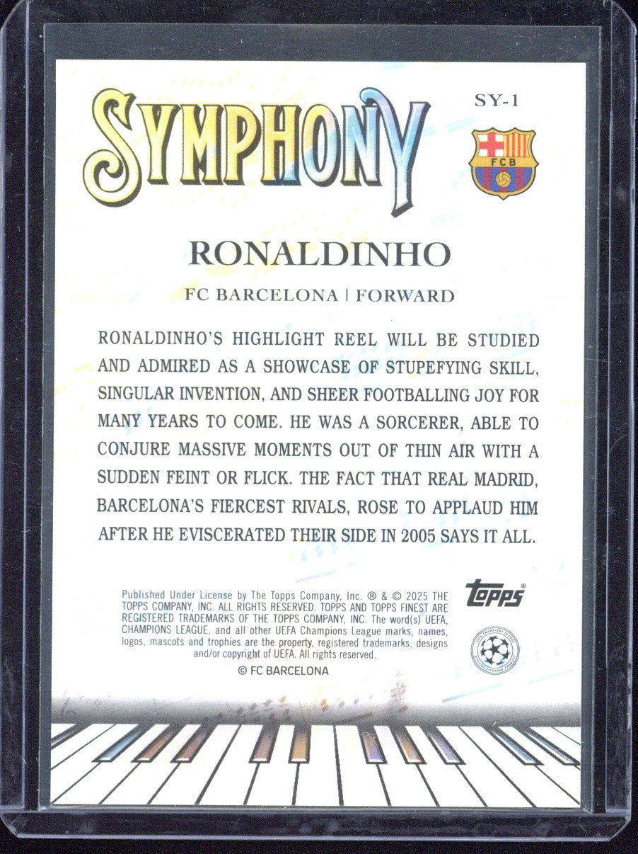 2024-25 Topps Chrome Finest UCC Ronaldinho Symphony /5 #SY-1