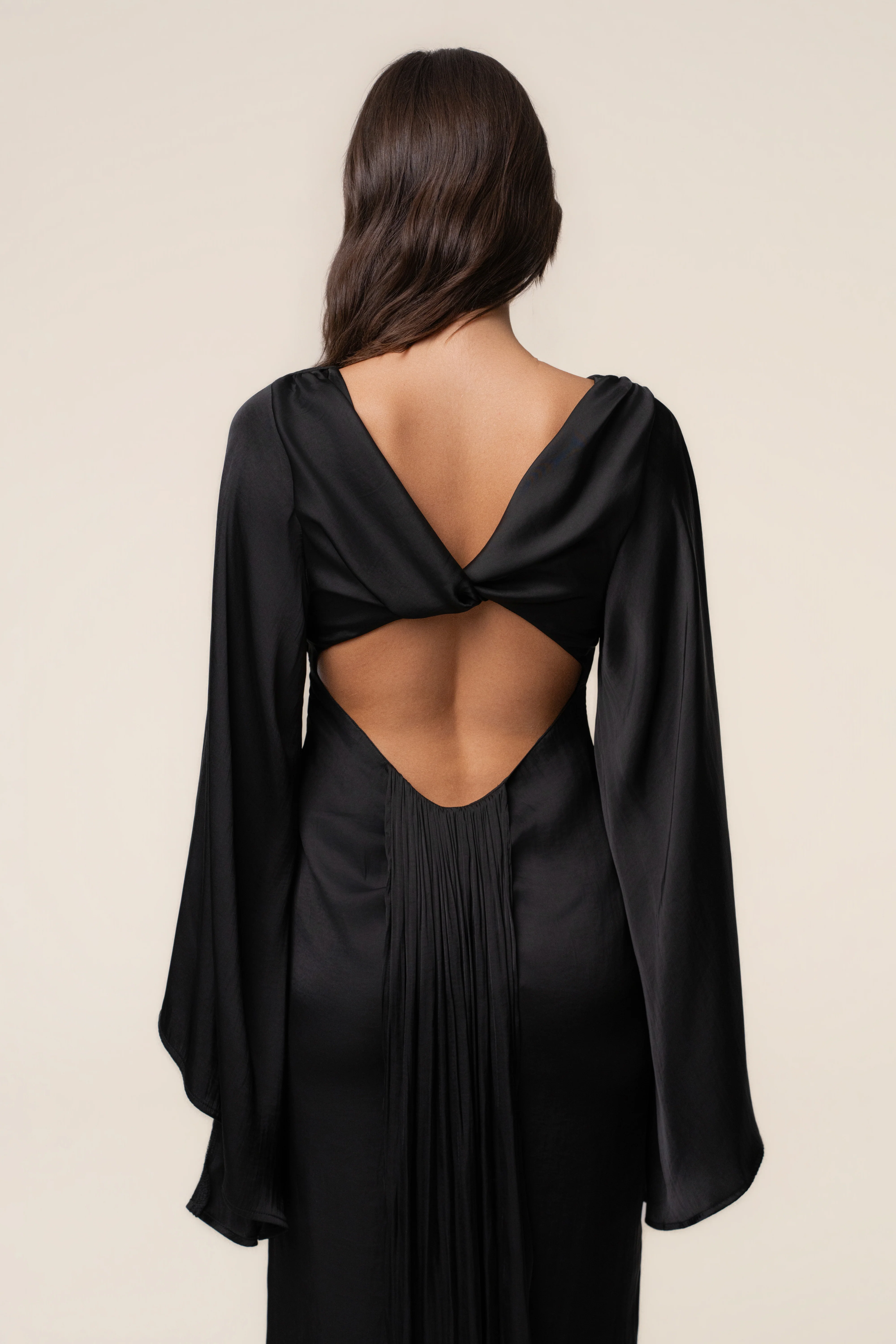 Black Soft Current Maxi Dress