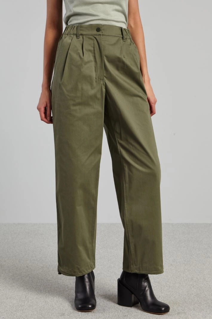 Cotton jogger trousers - GREEN