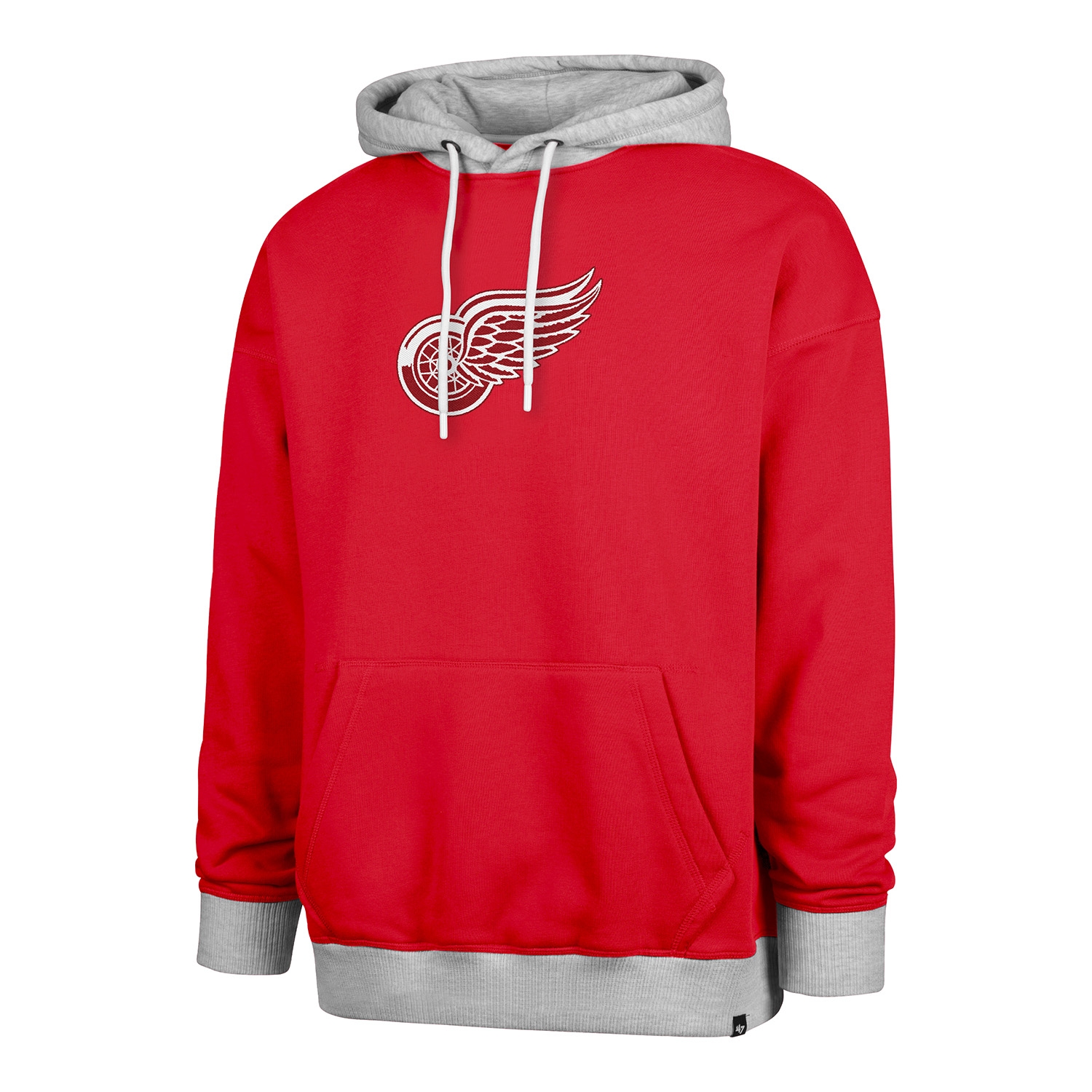 Detroit Red Wings Patch '47 Drop Shoulder NHL Hoodie Red