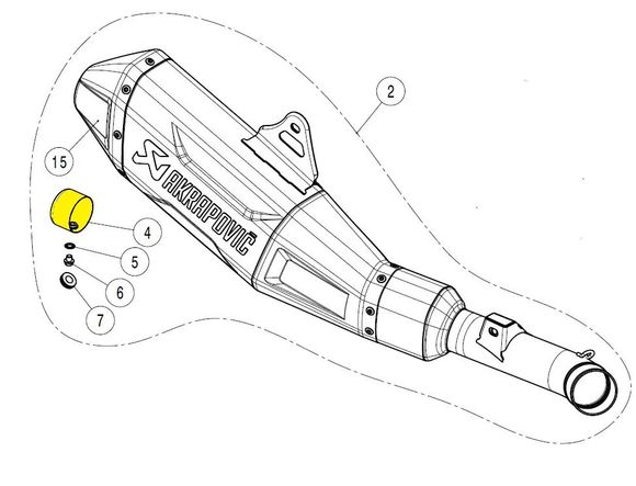 Akrapovic Insert decibel noise reducerRef: Sa00407A / 18602452
