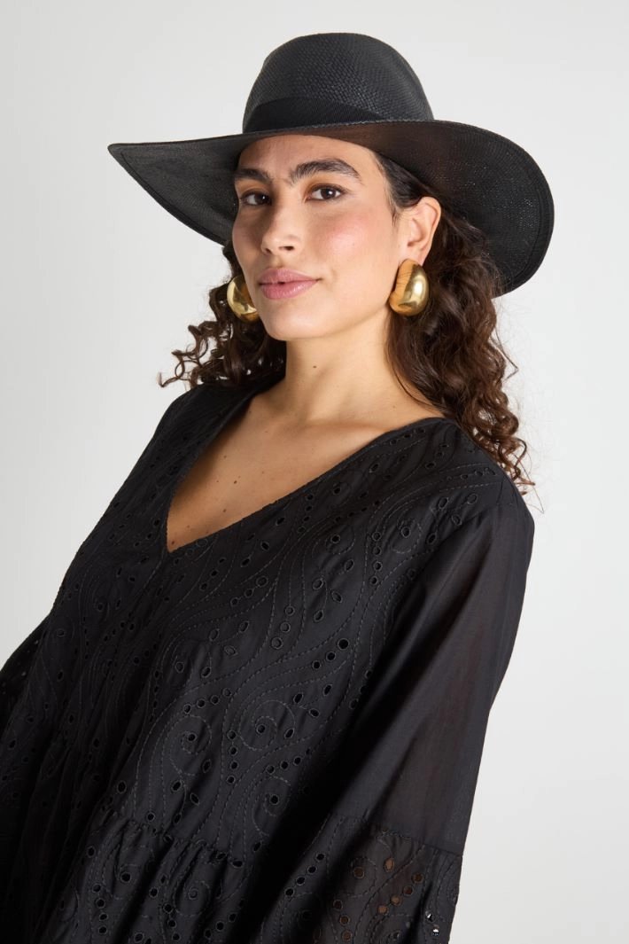 Wide-brim hat - BLACK