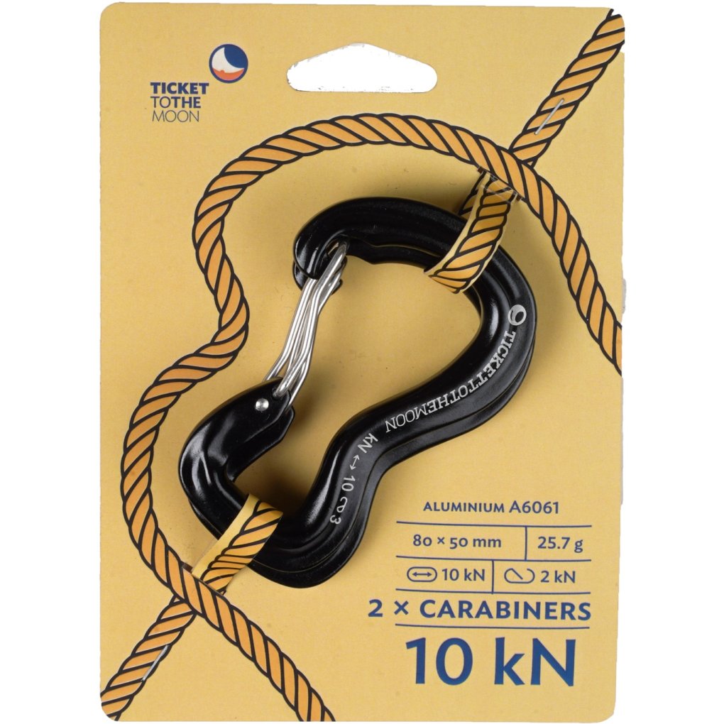 Ticket To The Moon Carabiner 10 kN - for Hammocks - 2 pcs.