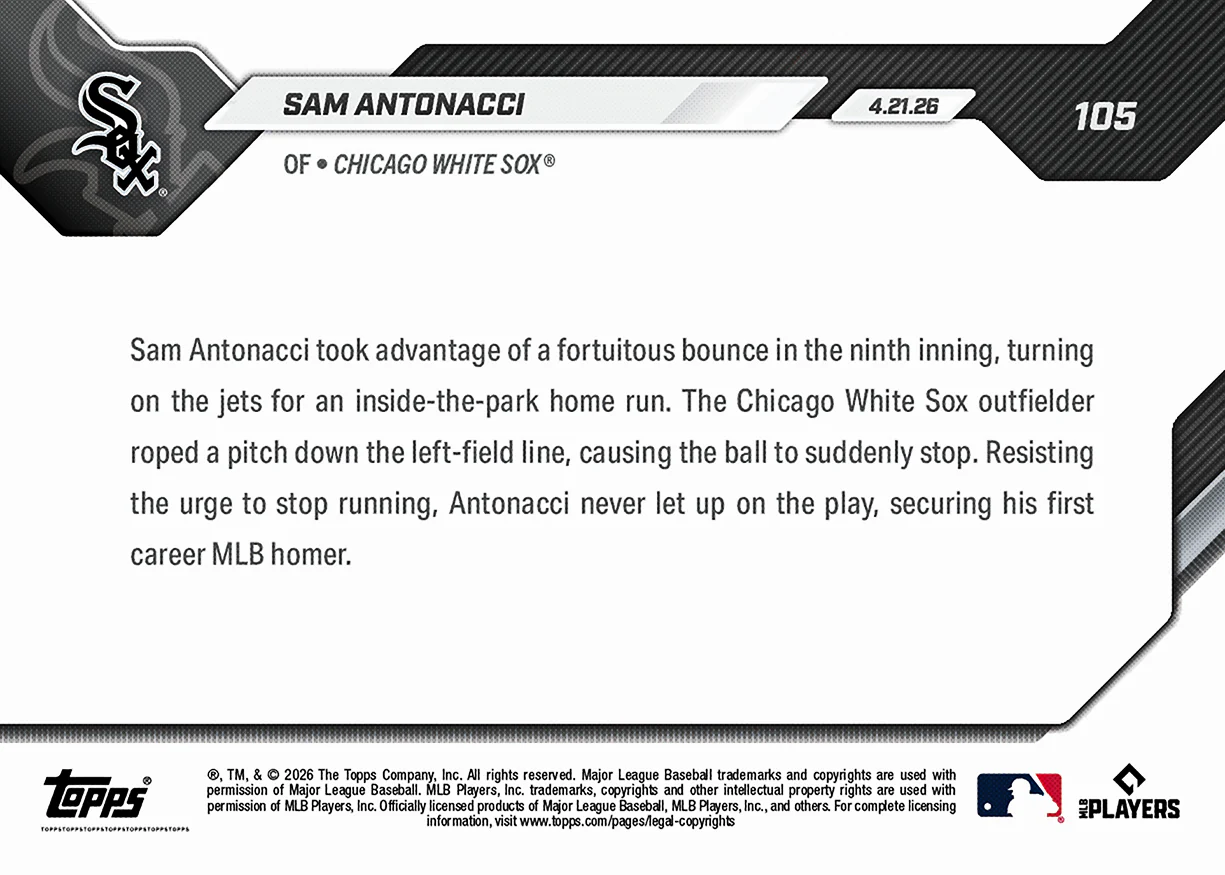 Sam Antonacci - 2026 MLB Topps NOW® - Card 105