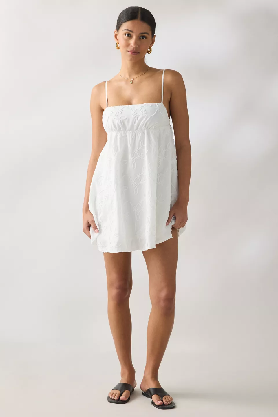 Kiss The Sky Lucie Broderie Babydoll Cami Mini Dress