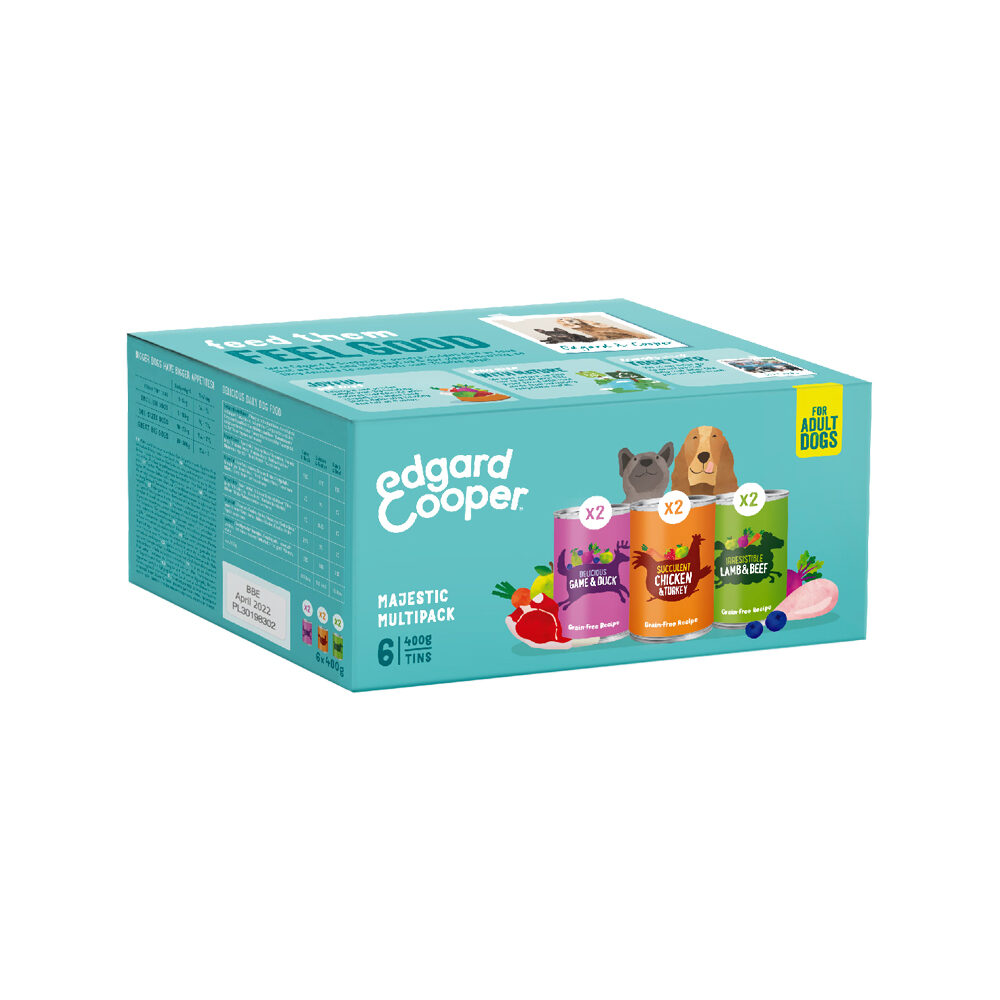 Edgard & Cooper Multipack - Chicken / Game & Lamb - 6 x 400g