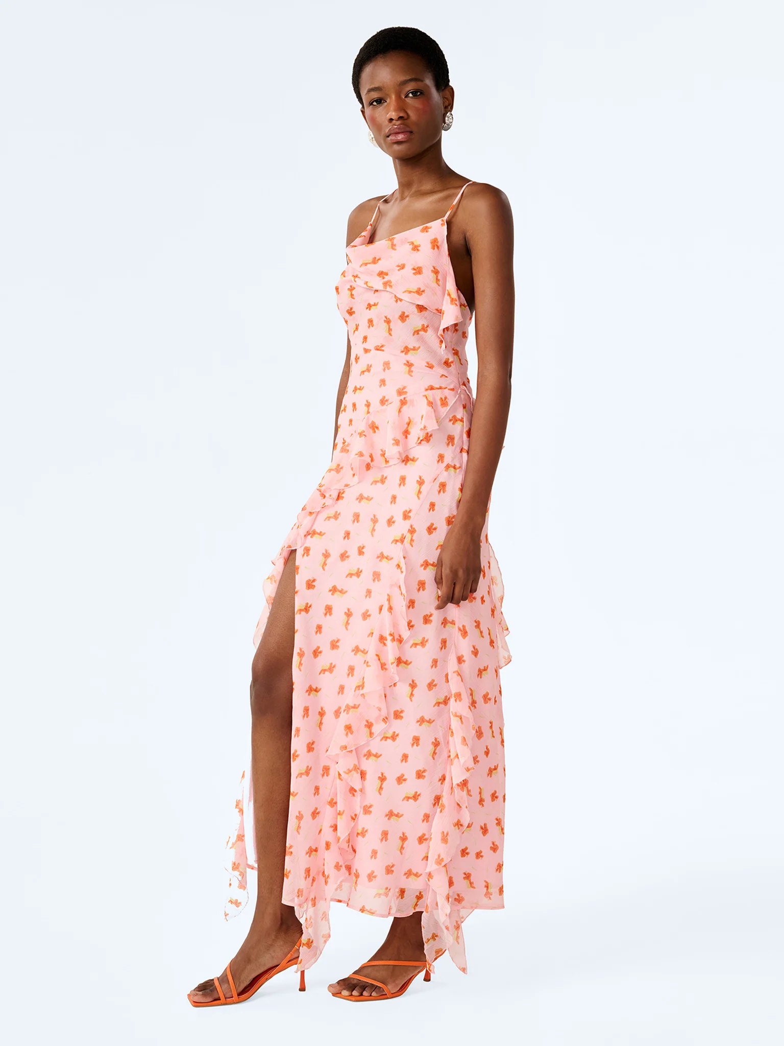Thora Dress in Abstract Ditsy Floral