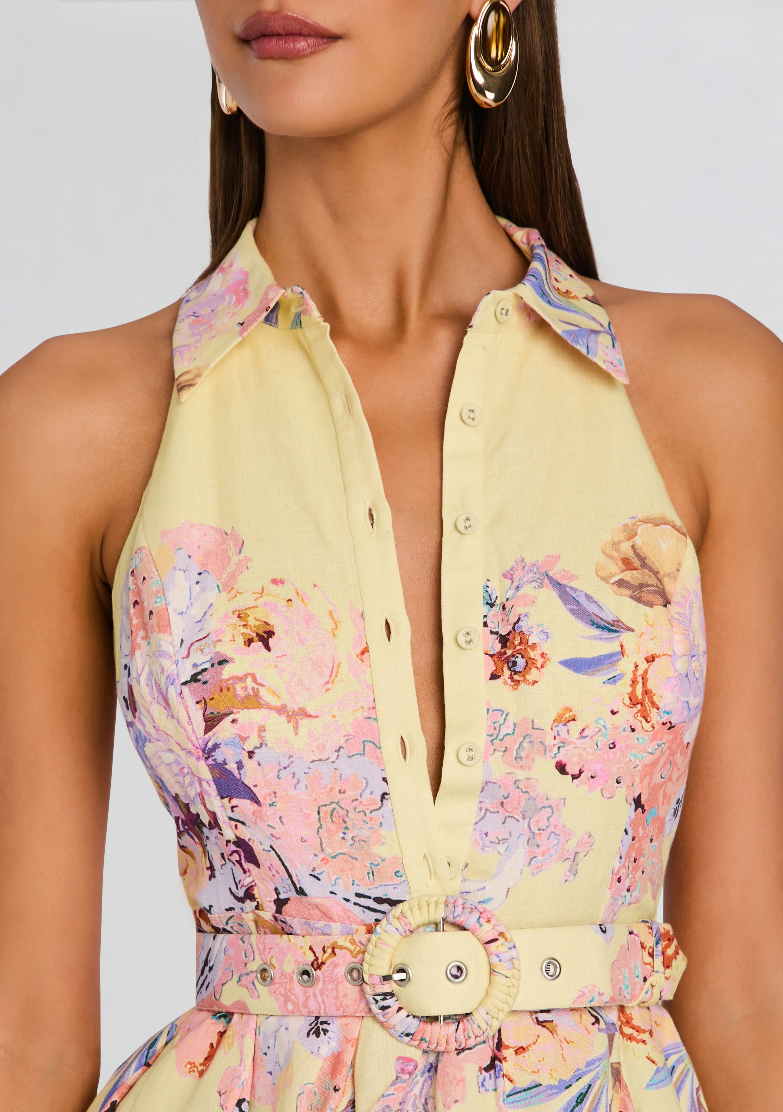 Kysha Short Dress with Belt Buckle