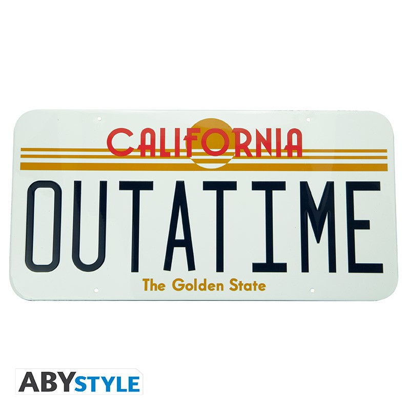 BACK TO THE FUTURE Metal plate OUTATIME (19x38cm)