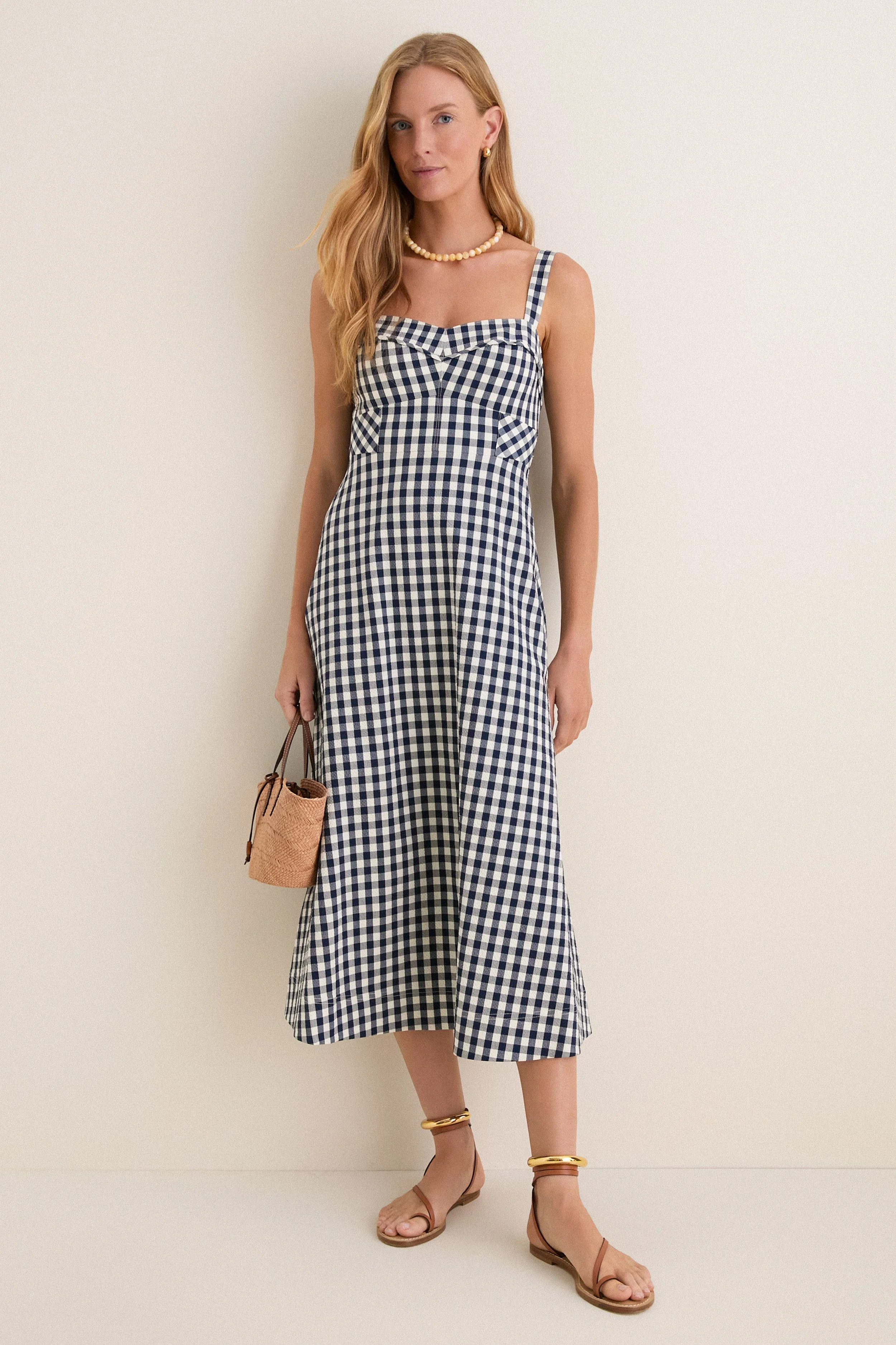 Navy and Dove Aila Dress