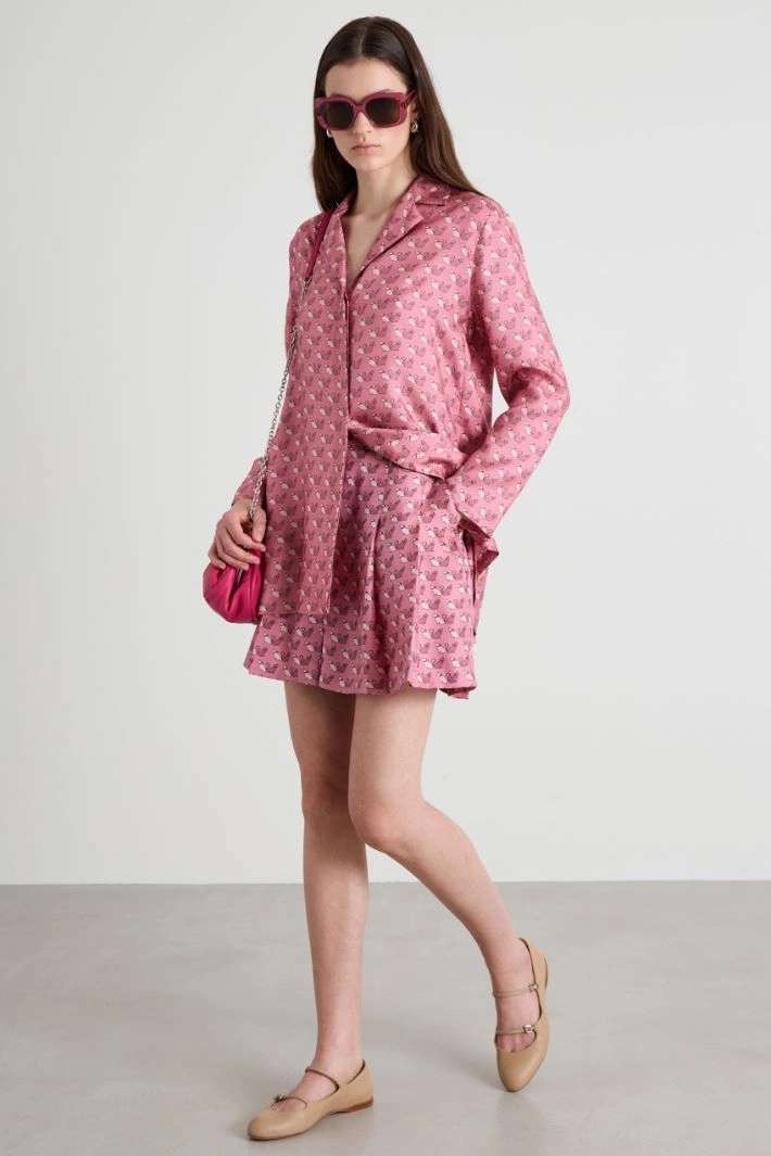 Silk culottes - PINK