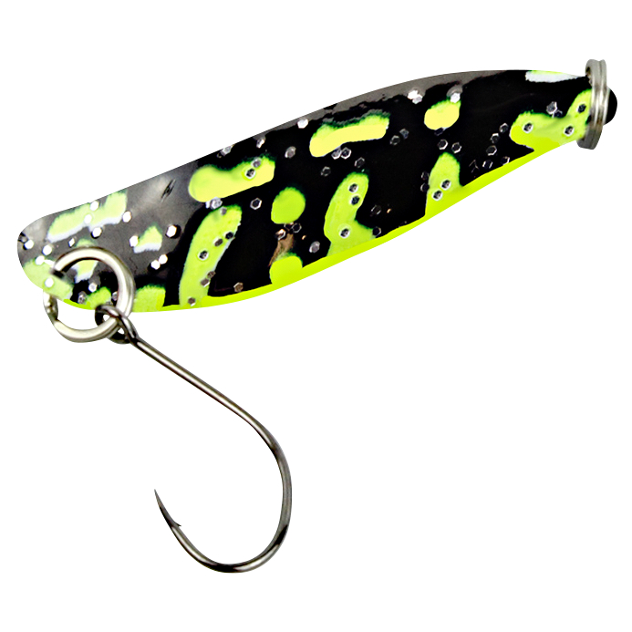 FTM Trout Spoon Hammer (3.2 g, Green\/Black Glitter UV)