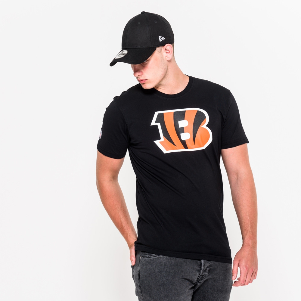 Cincinnati Bengals Team Logo Football NFL T-Shirt Black