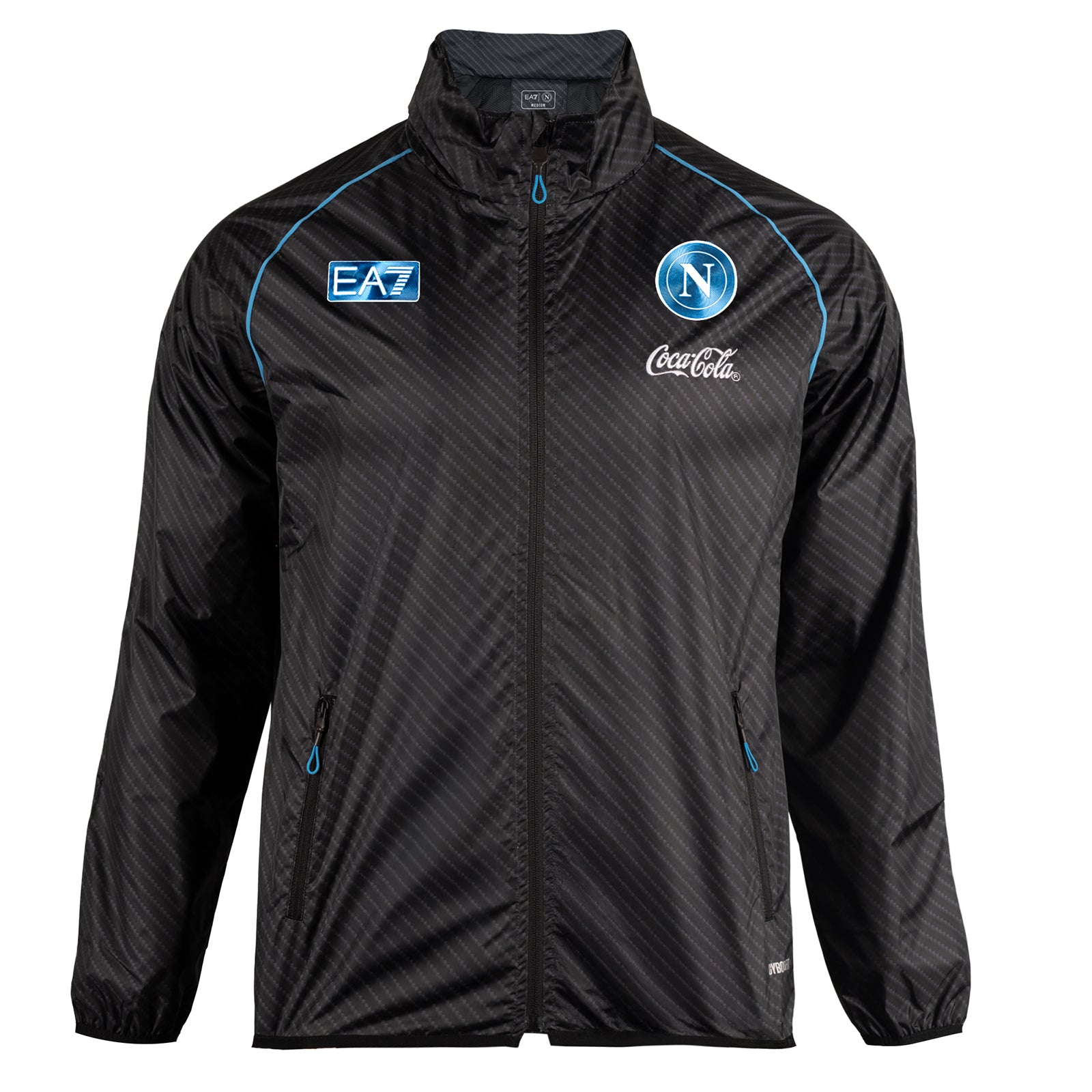 SSC Napoli Ebony Full Zip Windbreaker Jacket 2025/2026