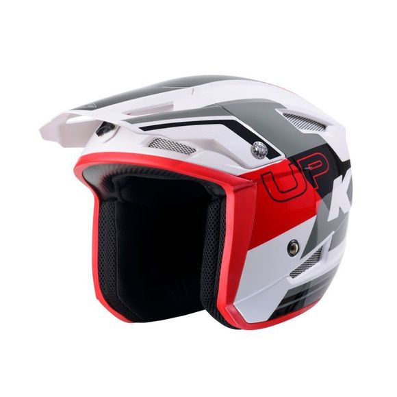 Casque trial Kenny TRIAL UP GRAPHIC 2025 - Blanc / RougeRef : KE2289