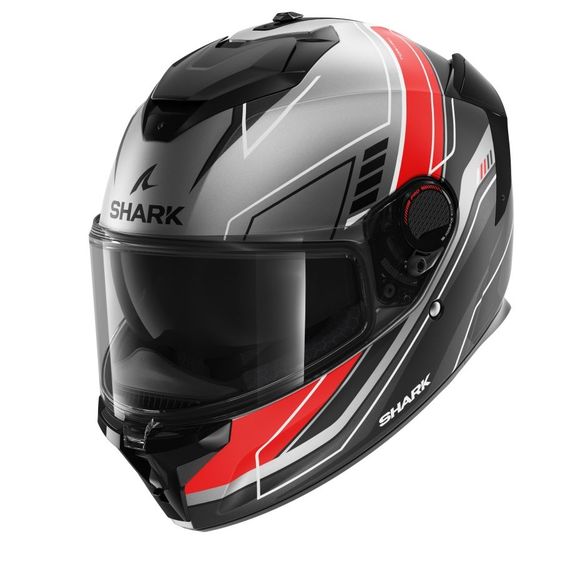 Shark SPARTAN GT PRO CARBON full face helmet - TORYAN - Gray / RedRef: sh1663-c65183