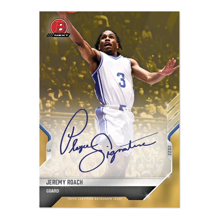 On-Card Auto # to 1 - Jeremy Roach - 2022 Bowman NEXT TOPPS NOW® Basketball Card 20F
