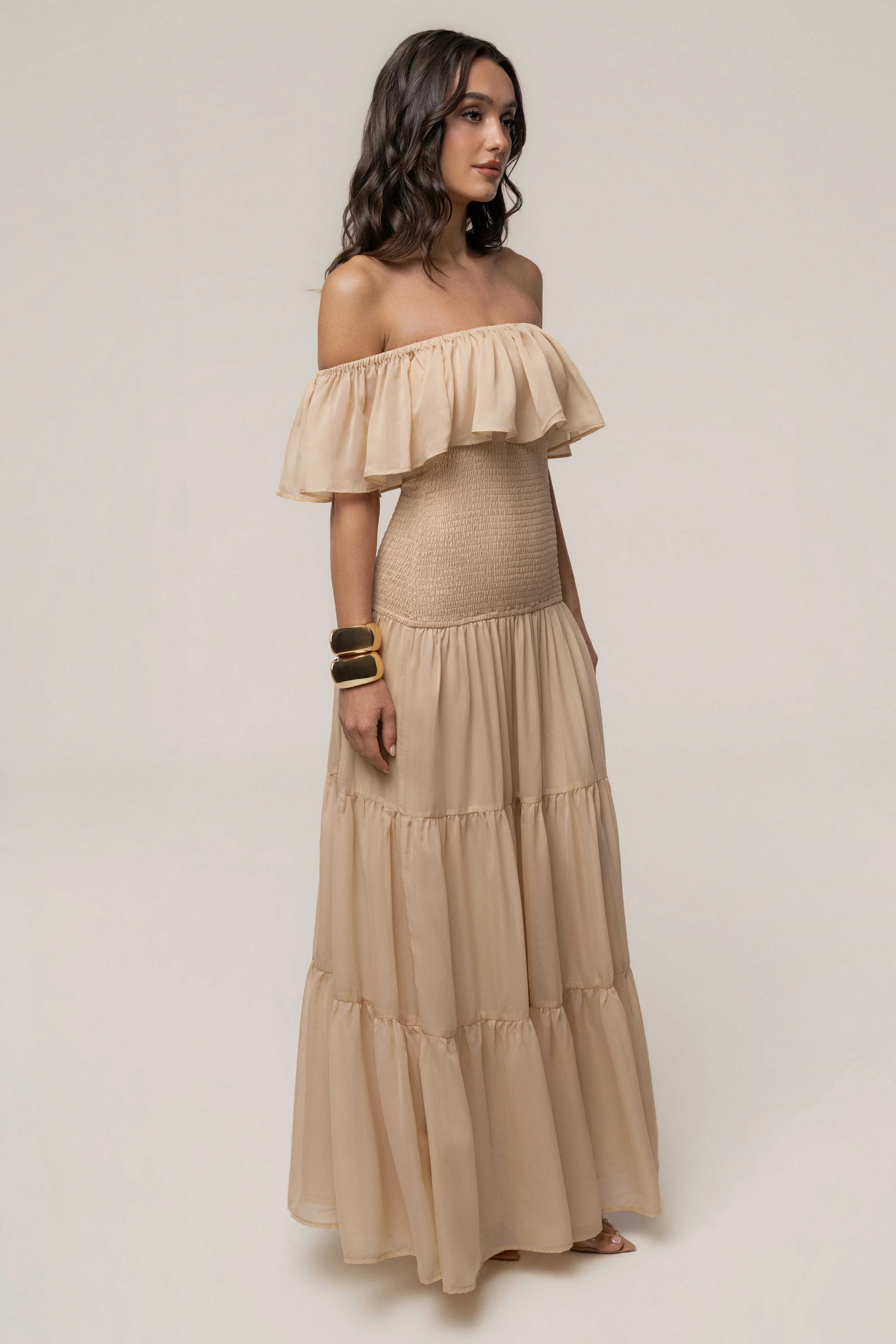 Sand Seaside Drift Maxi Dress