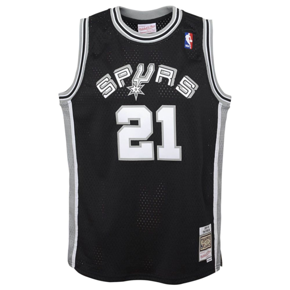 Tim Duncan #21 San Antonio Spurs 1998-99 Youth Swingman NBA Jersey Black (YOUTH)