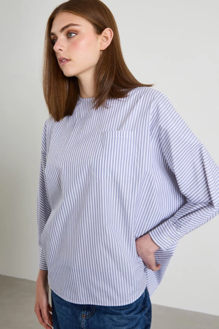 Kimono sleeve tunic - BLUE