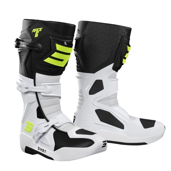 Shot RACE 6 cross boots - BLACK WITE NEON YELLOW 2023 - Black / YellowRef: SO2217