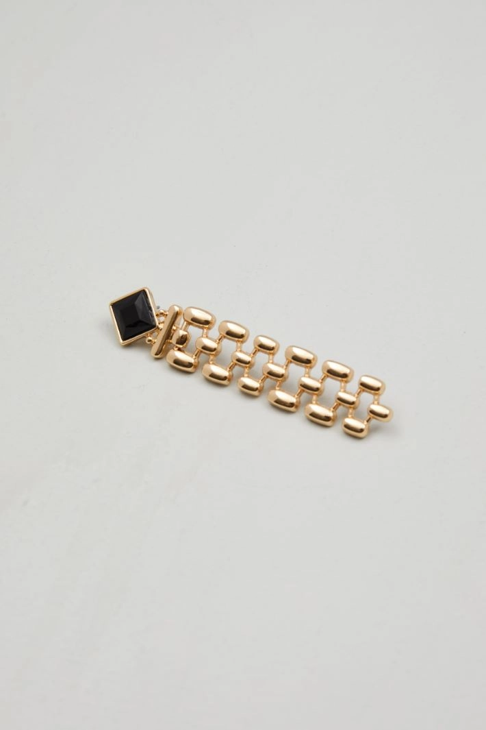 Pendant earrings - GOLD BLACK