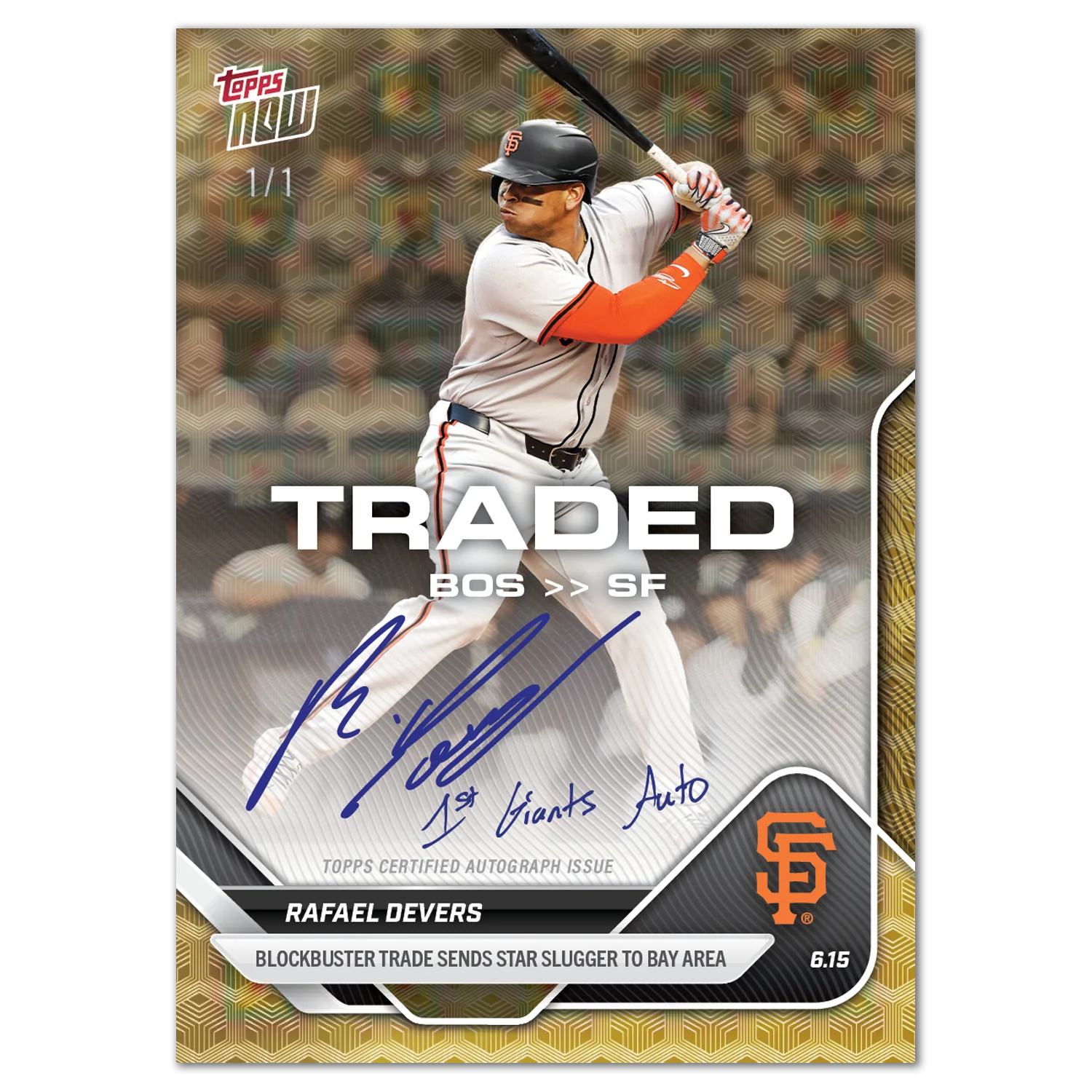 Rafael Devers - 2025 MLB Topps NOW® - Card 303 - LOOK FOR AUTOS