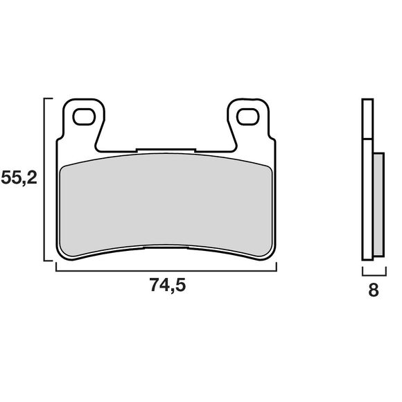 Plaquettes de freins Brembo Racing carbon avantRef : 07HO45RC