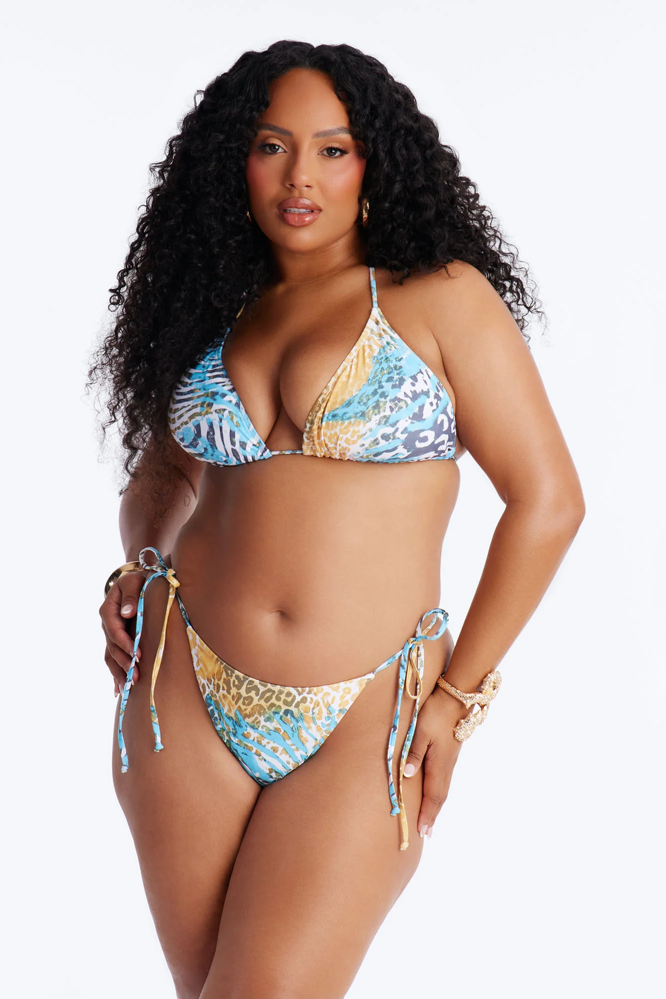 La Jolla Lifestyle Bikini And Coverup Skirt - Blue/combo