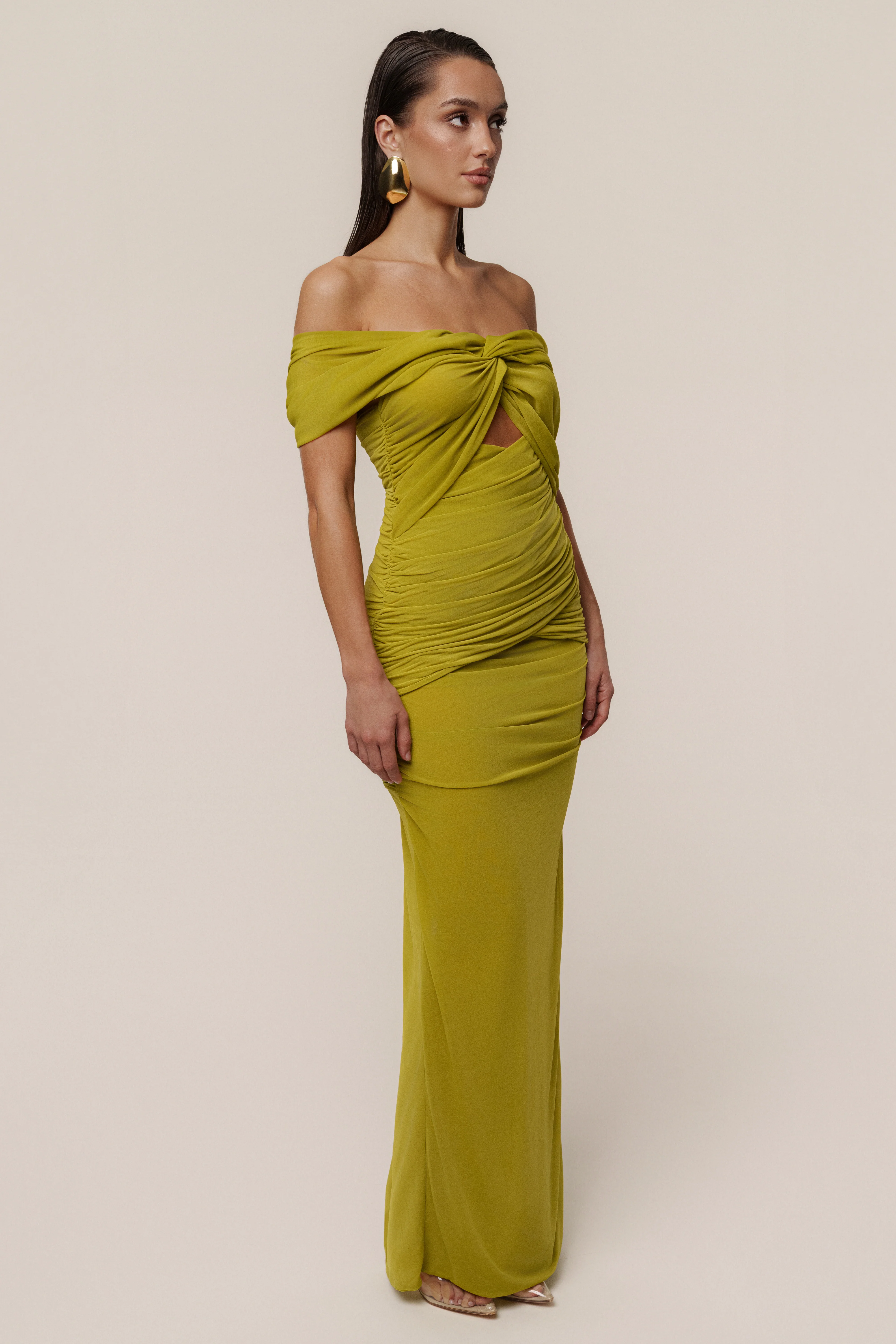 Moss Alessandra Off Shoulder Maxi Dress