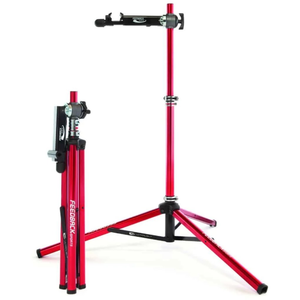 Feedback Sports Ultralight Bike Repair Stand - red