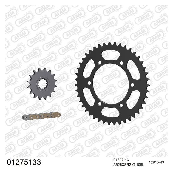 AFAM 520 Premium Steel Chain Kit with Quiet SprocketRef: Aa0119 / Kit102653