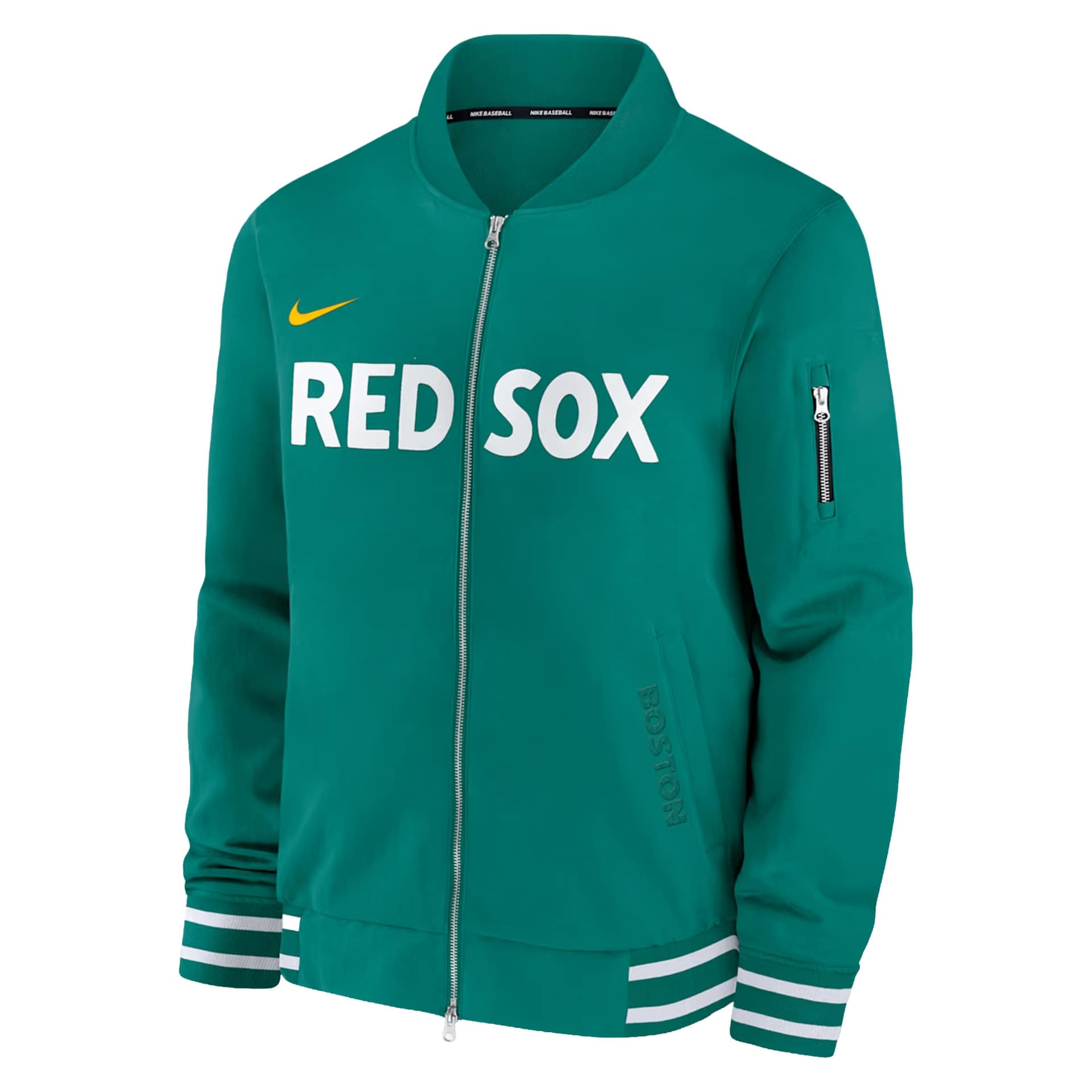 Boston Red Sox City Connect 2026 MLB Authentic Dugout Bomber Jacket Green