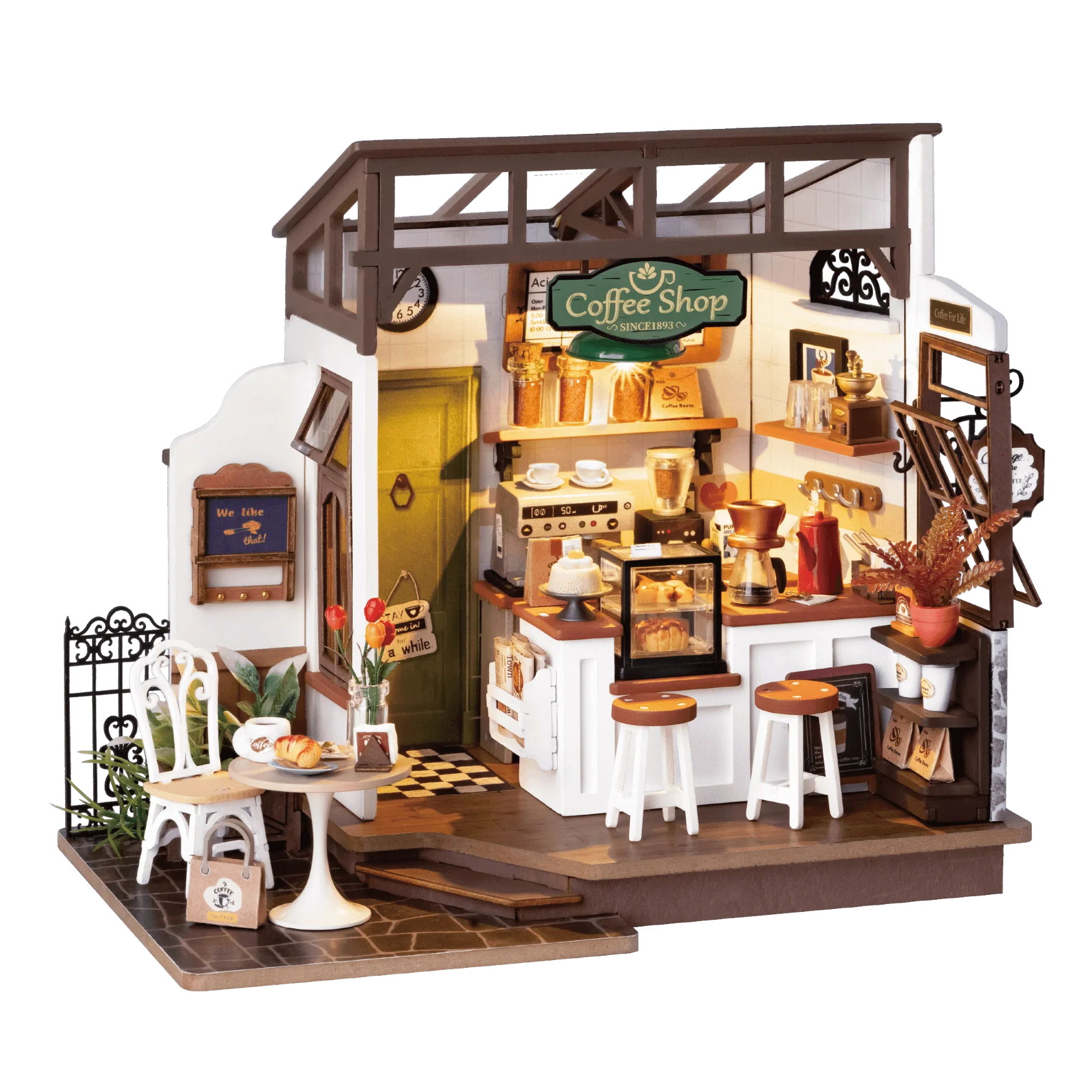 Rolife No.17 Cafe Miniature House kit Robotime DG162