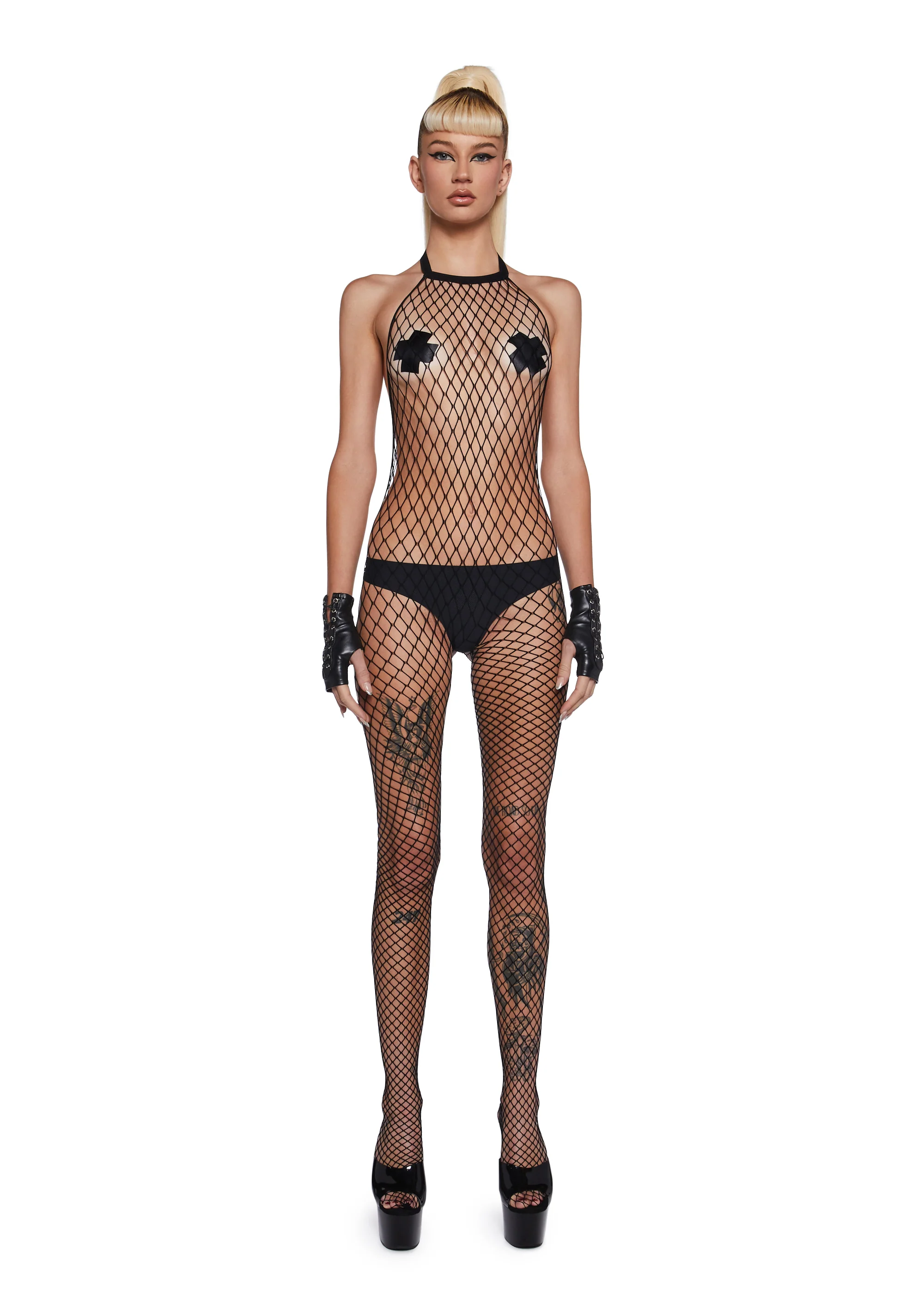 Hidden Secret Body Stocking - Black