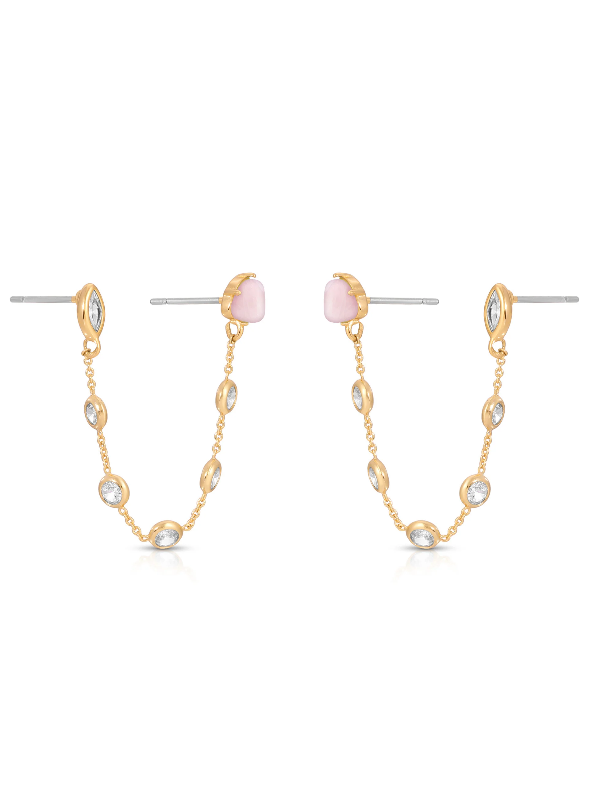 Double Piercing Rose Earrings