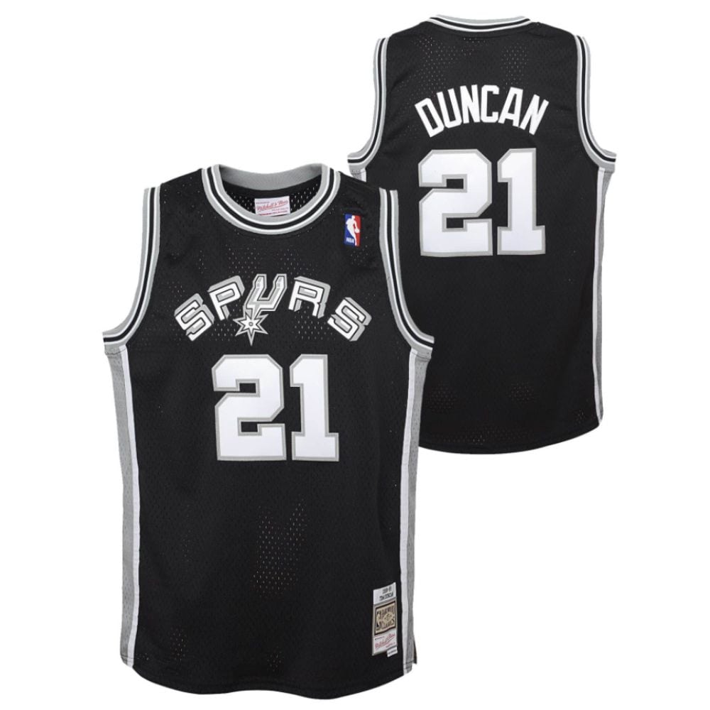 Tim Duncan #21 San Antonio Spurs 1998-99 Youth Swingman NBA Jersey Black (YOUTH)