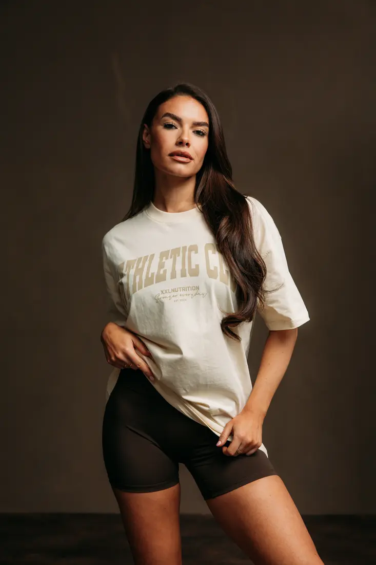 Athletic Oversized Tee - Cream