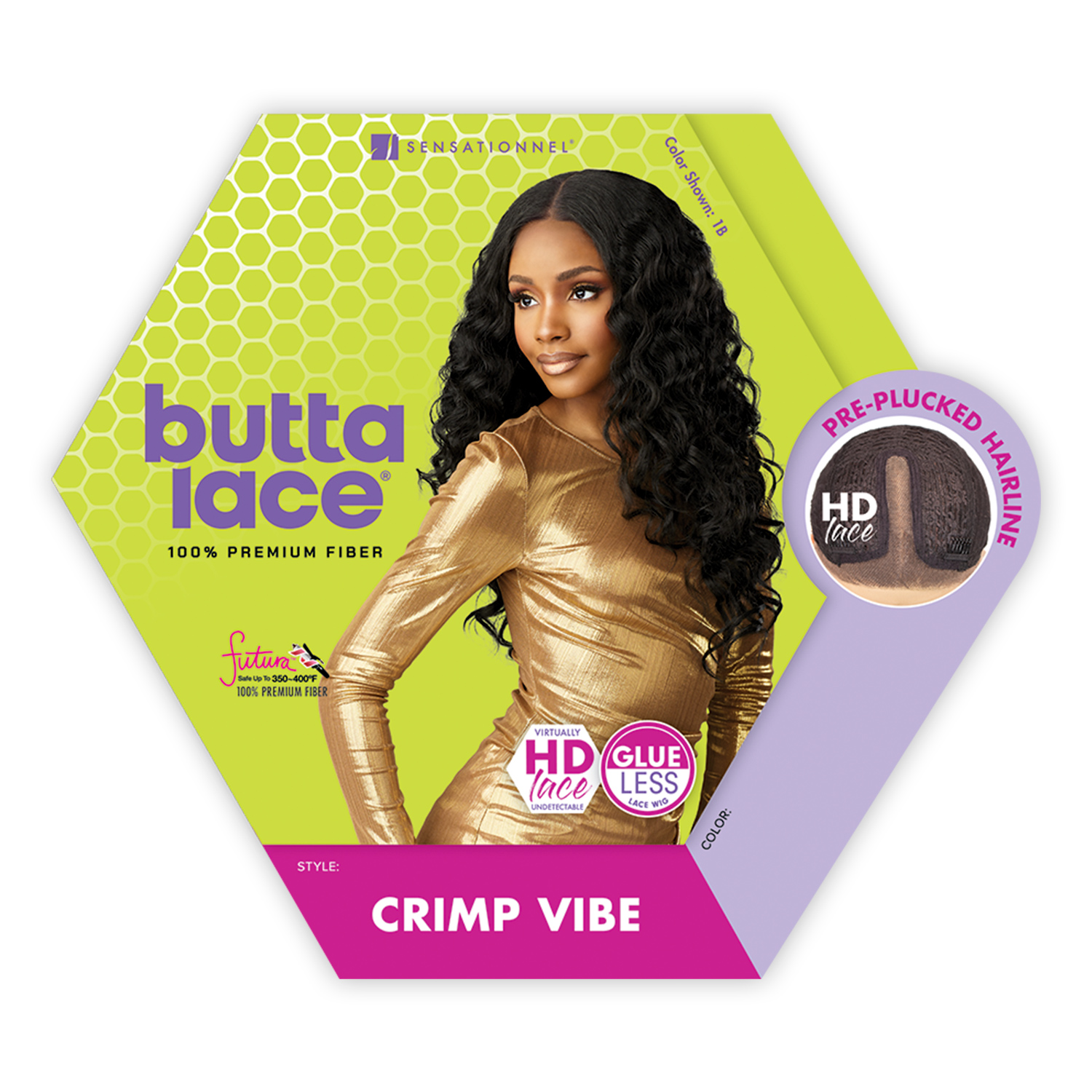 Sensationnel HD Lace Front Wig Butta Lace Glueless Crimp Vibe