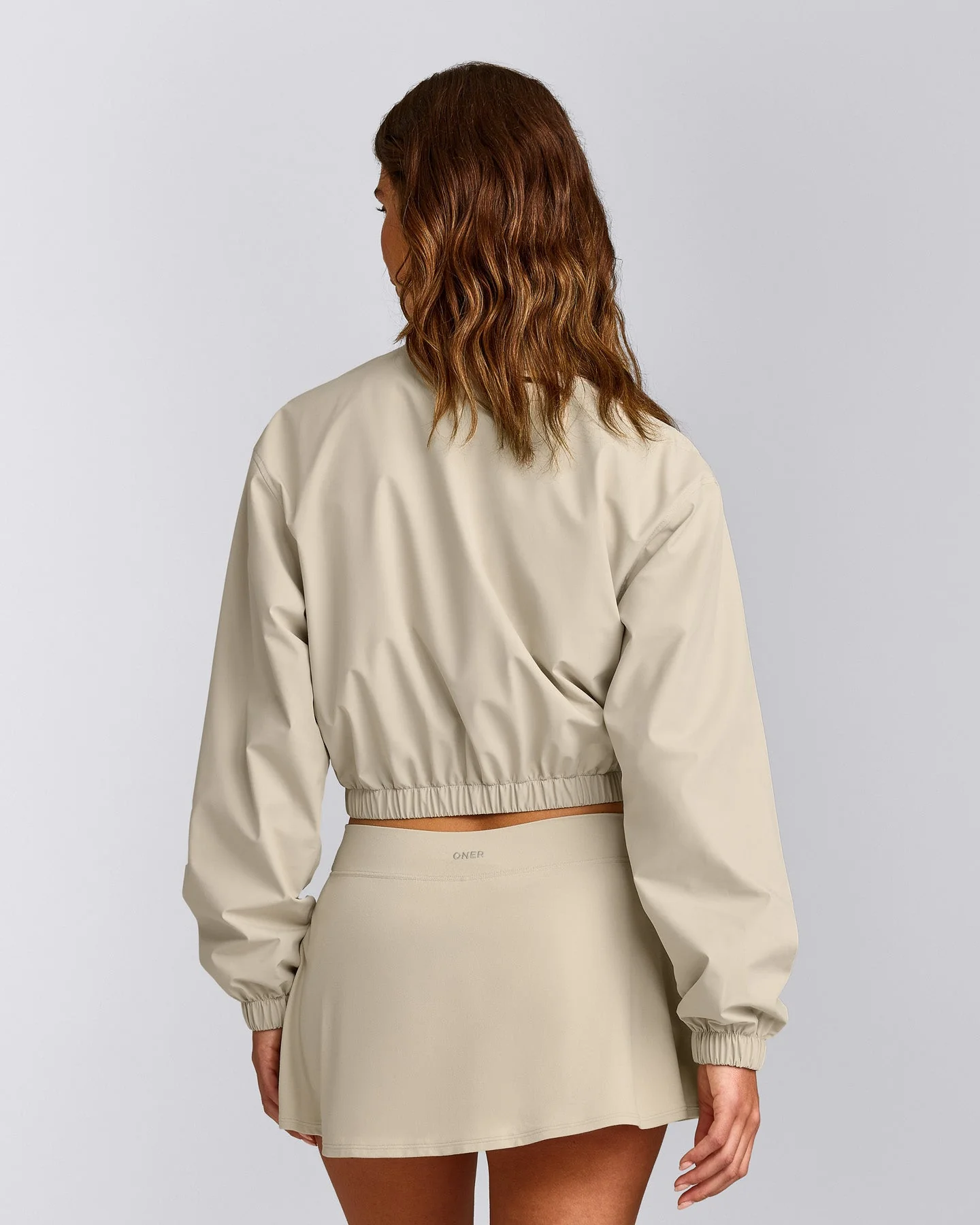 Cropped Bomber Jacket | Oatmeal